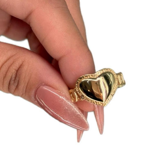 14K Gold Heart Ring (custom engraving)