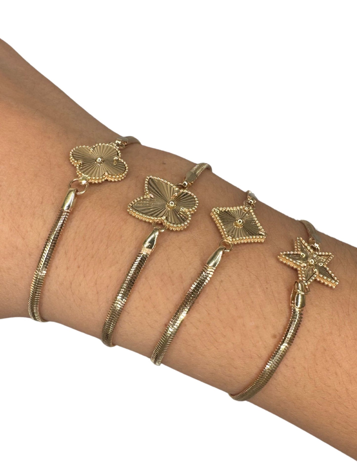 14K  GOLD SHAPES BRACELET