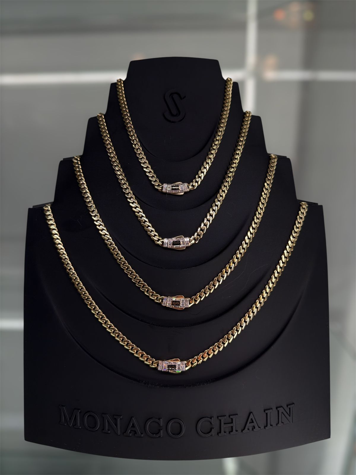 14K Gold Classic Monaco Chain 5mm