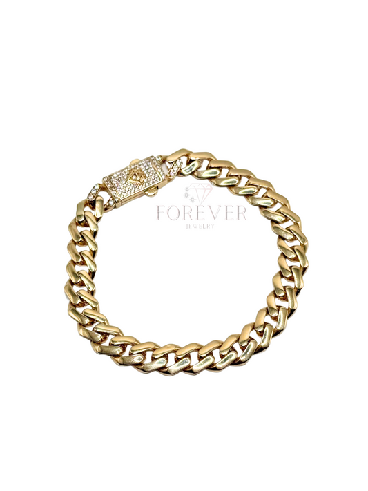 14KT GOLD MONACO BRACELET (SEMISOLID)