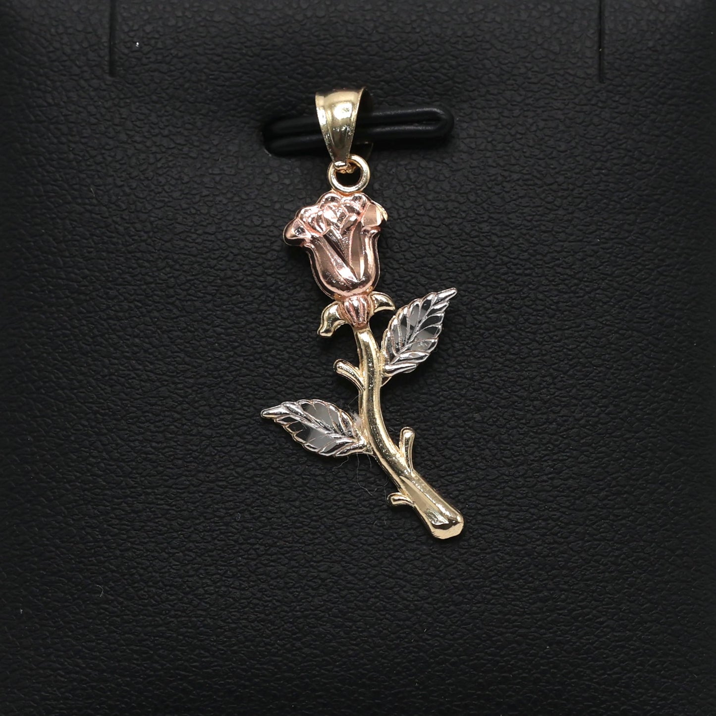14KT GOLD 3 TONE ROSE PENDANT