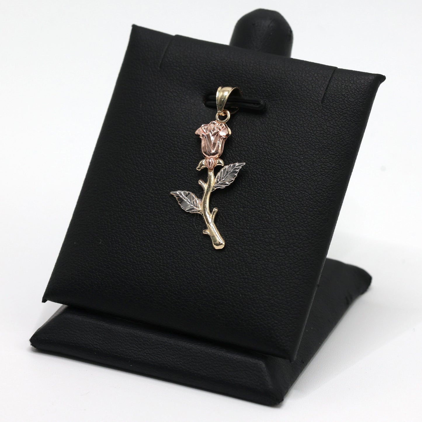 14KT GOLD 3 TONE ROSE PENDANT