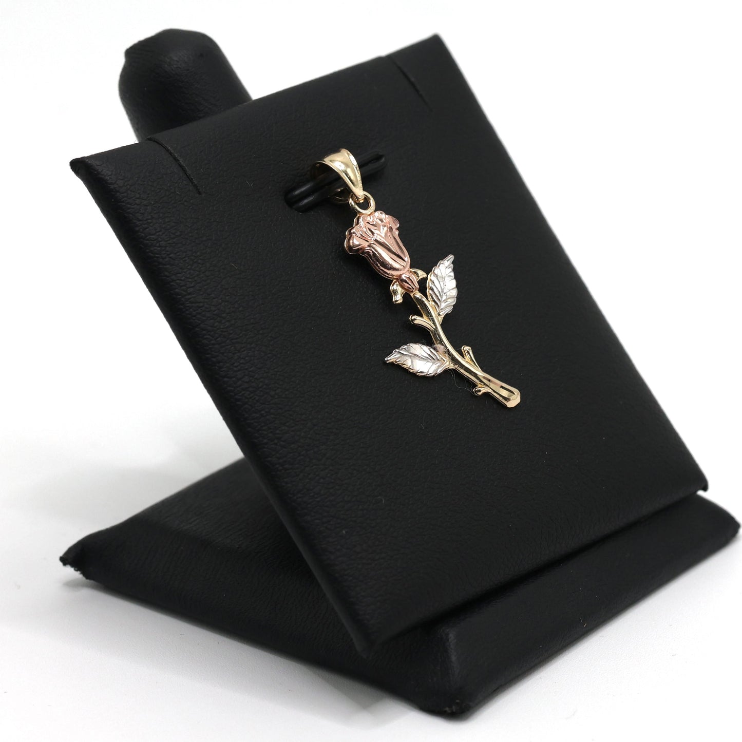 14KT GOLD 3 TONE ROSE PENDANT