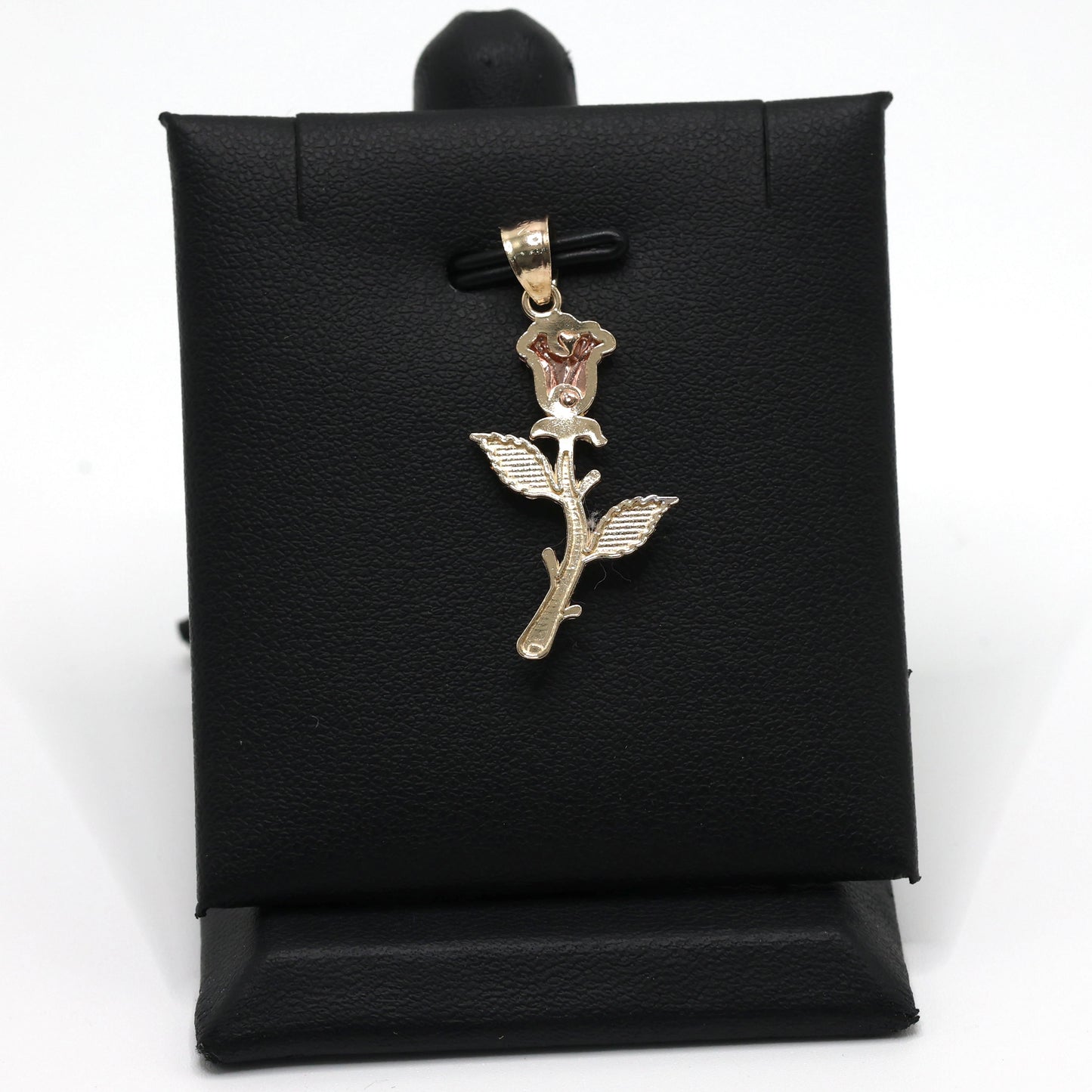 14KT GOLD 3 TONE ROSE PENDANT