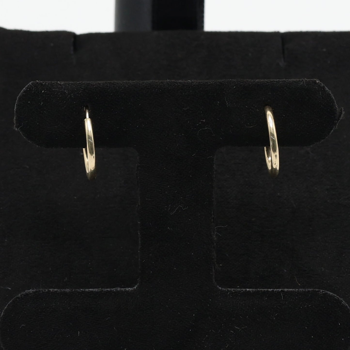 14KT GOLD MINI HOOPS SIMPLE 14MM