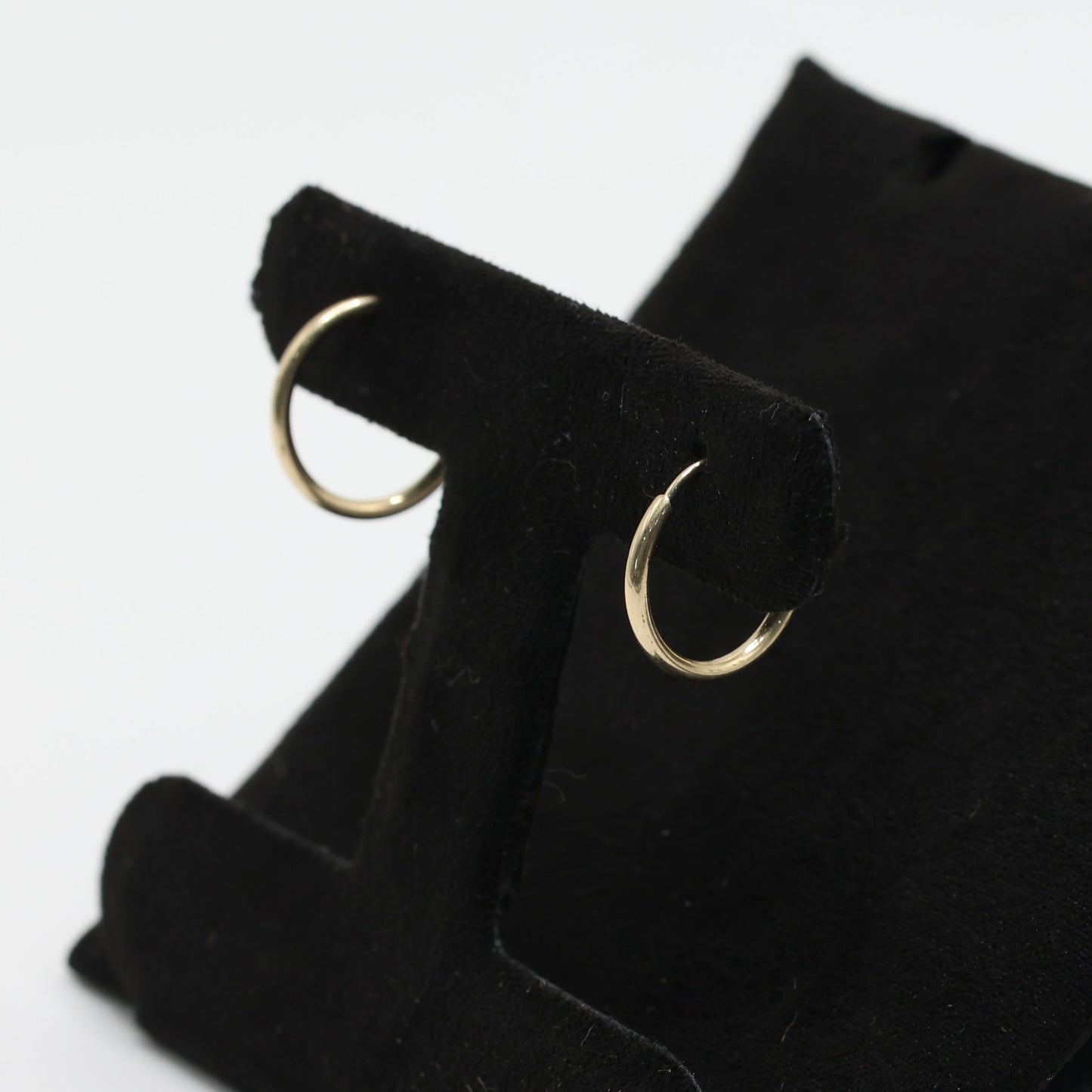 14KT GOLD MINI HOOPS SIMPLE 14MM