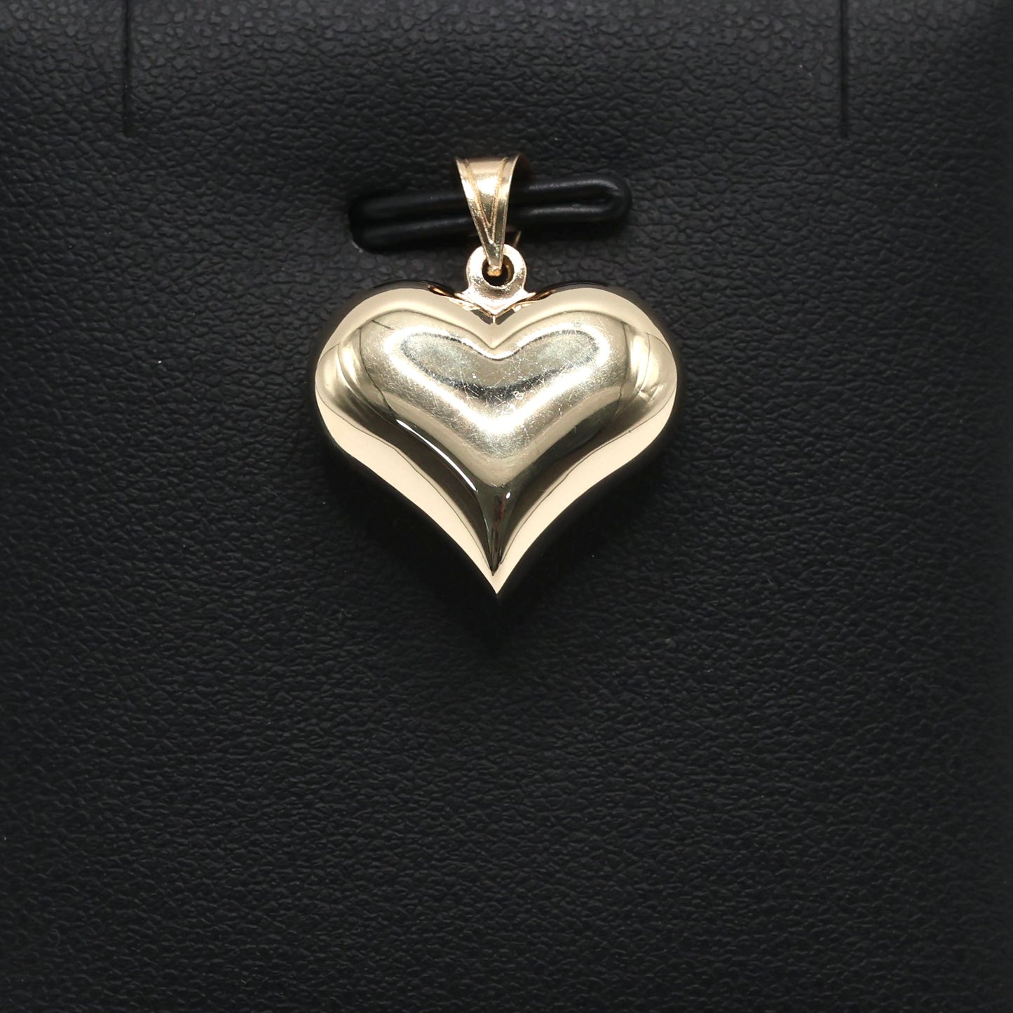 14KT GOLD LARGE PUFFY HEART PENDANT