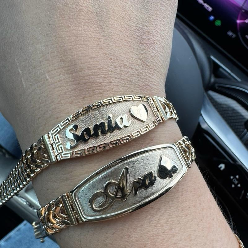 14KT GOLD PETATILLO BRACELET - ENGRAVING OVERTOP INCLUDED