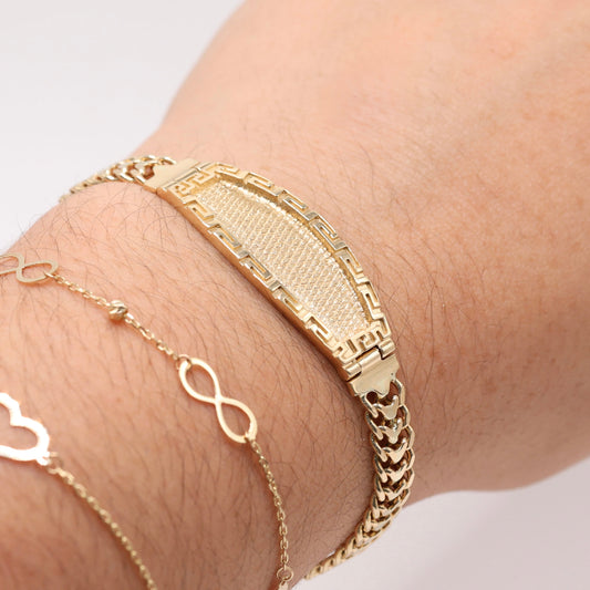 14KT GOLD PETATILLO BRACELET - ENGRAVING OVERTOP INCLUDED