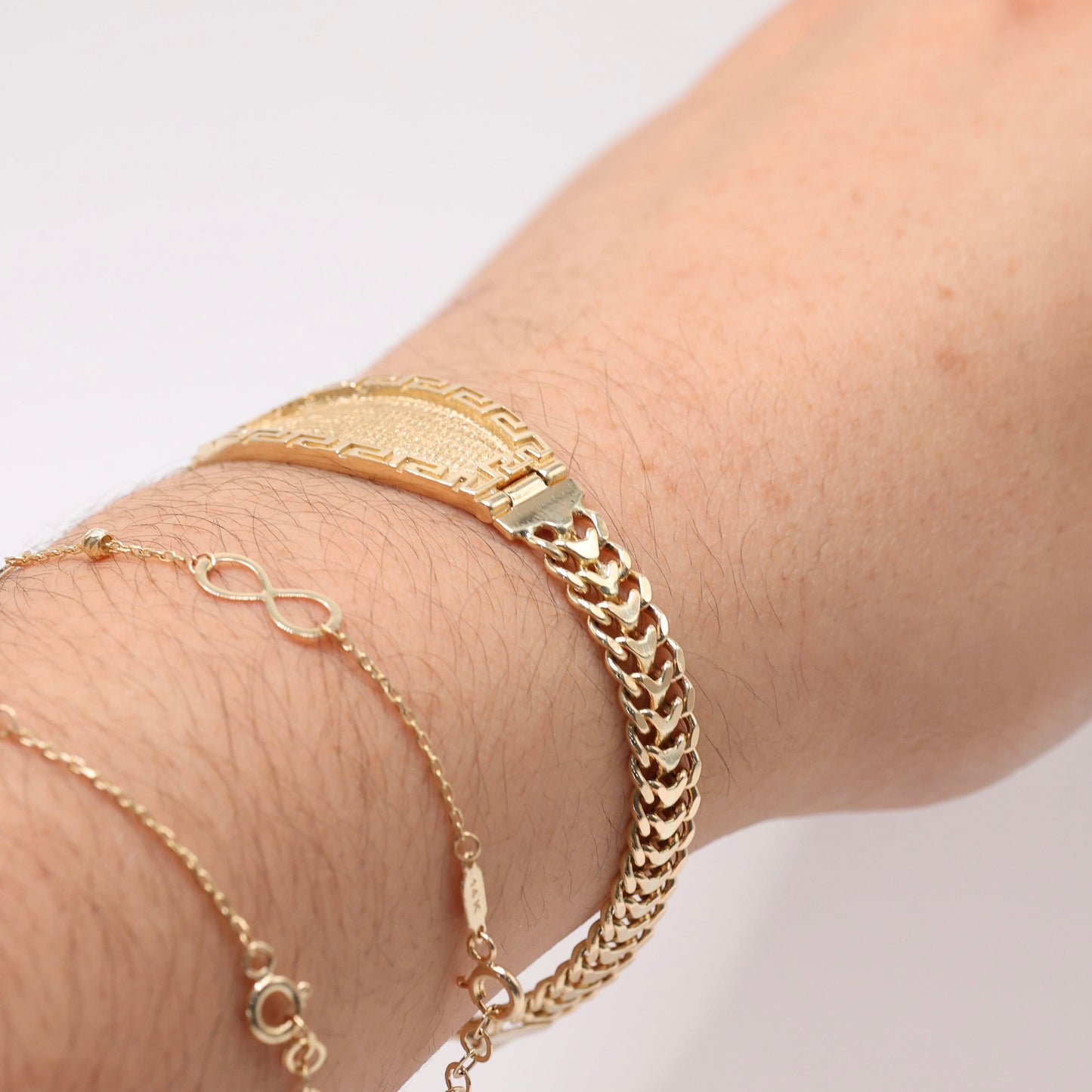 14KT GOLD PETATILLO BRACELET - ENGRAVING OVERTOP INCLUDED