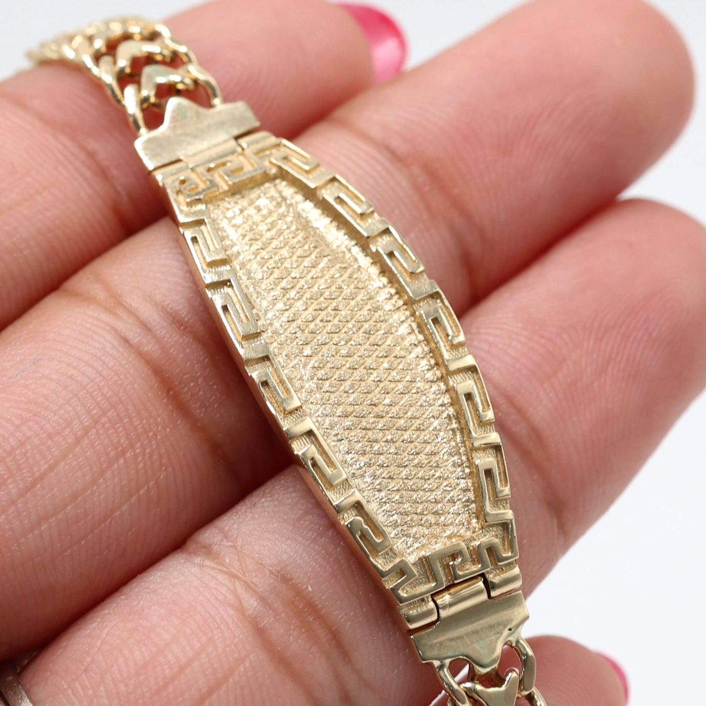 14KT GOLD PETATILLO BRACELET - ENGRAVING OVERTOP INCLUDED