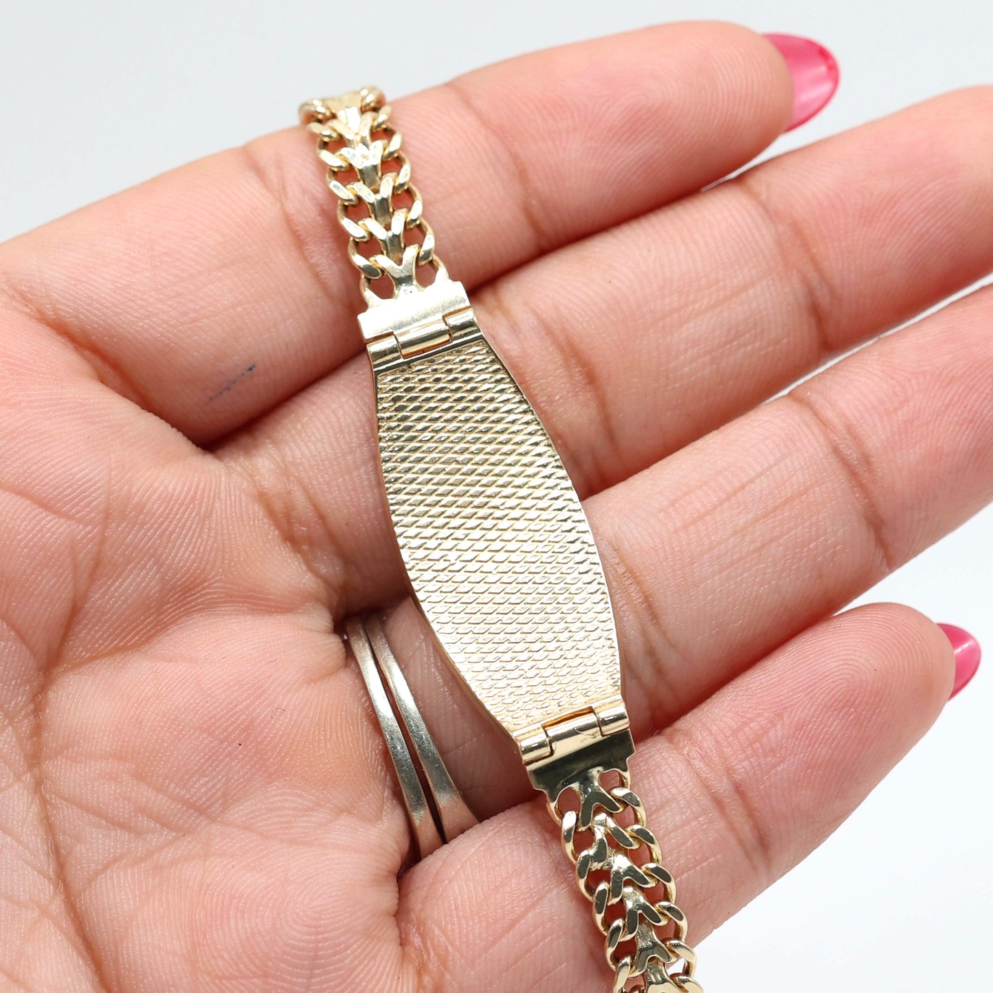 14KT GOLD PETATILLO BRACELET - ENGRAVING OVERTOP INCLUDED