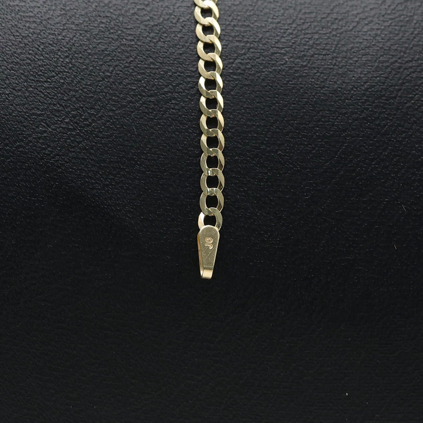 14KT GOLD KIDS CUBAN PLAQUE BRACELET SIZE 6
