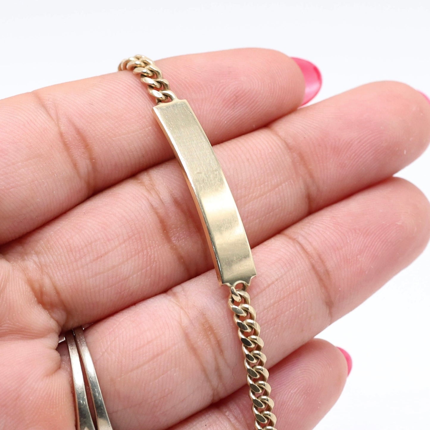 14KT GOLD KIDS CUBAN SIZE 6"