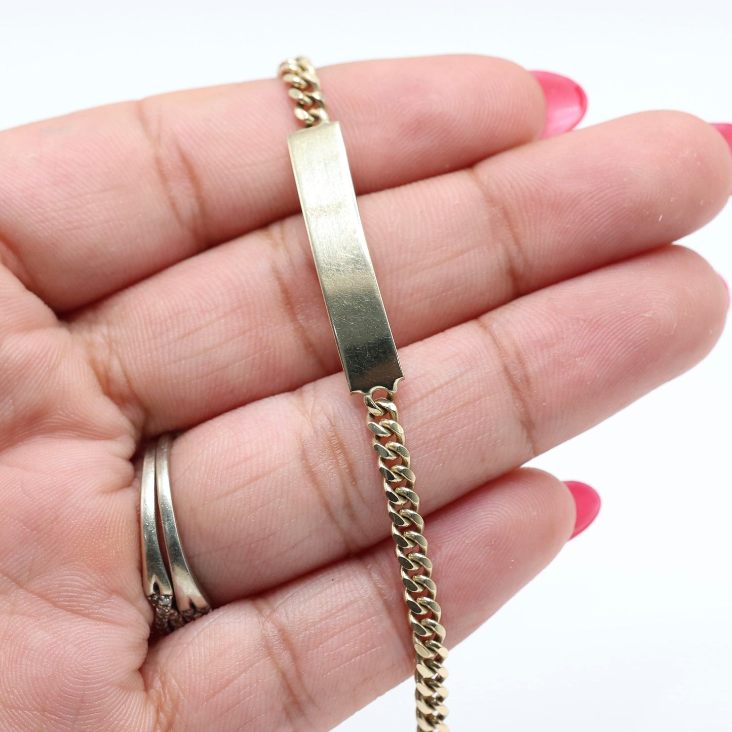 14KT GOLD KIDS CUBAN SIZE 6"