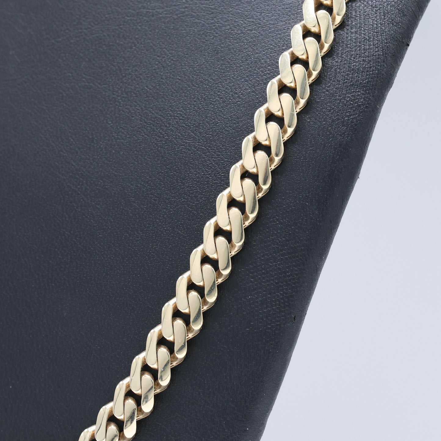 14KT GOLD MONACO CHAIN CLASSIC - BAGUETTE LOCK SIZE 24