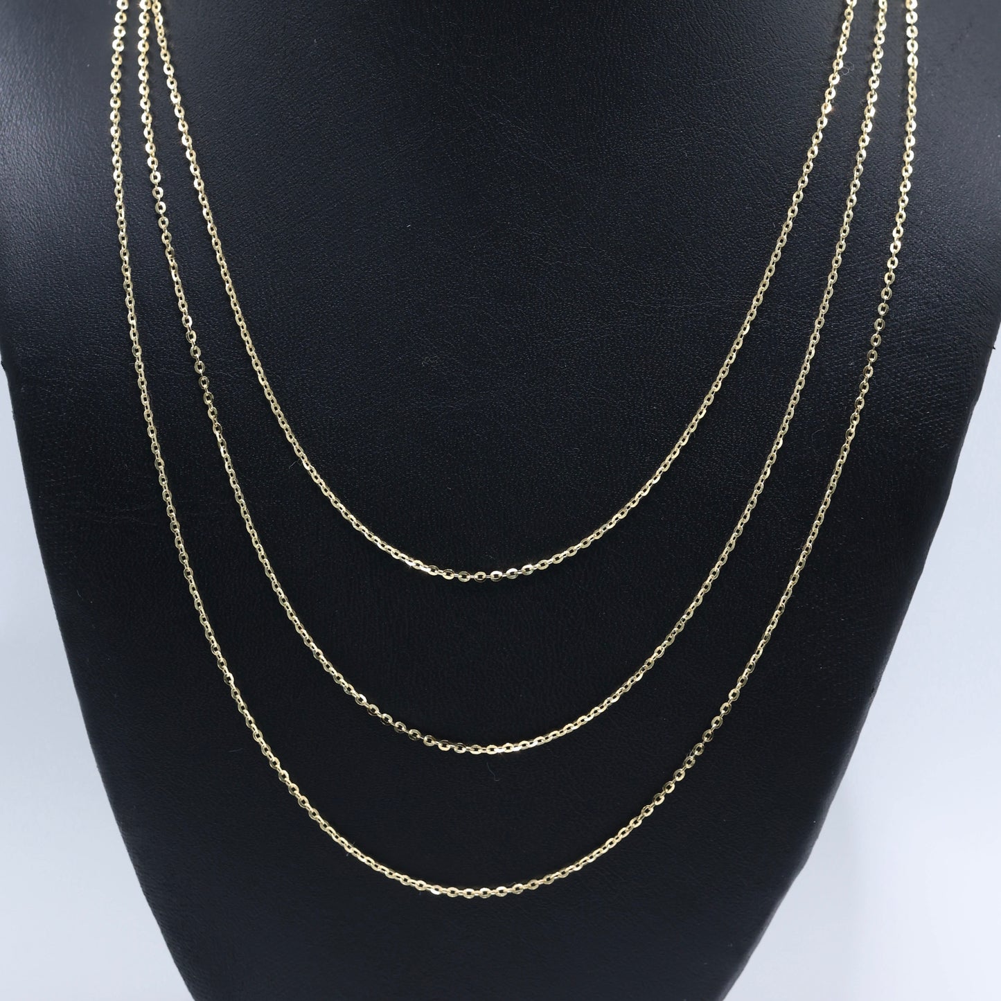 14KT GOLD ROLO 1.5MM NECKLACE CHAIN - 3 SIZES AVAILABLE