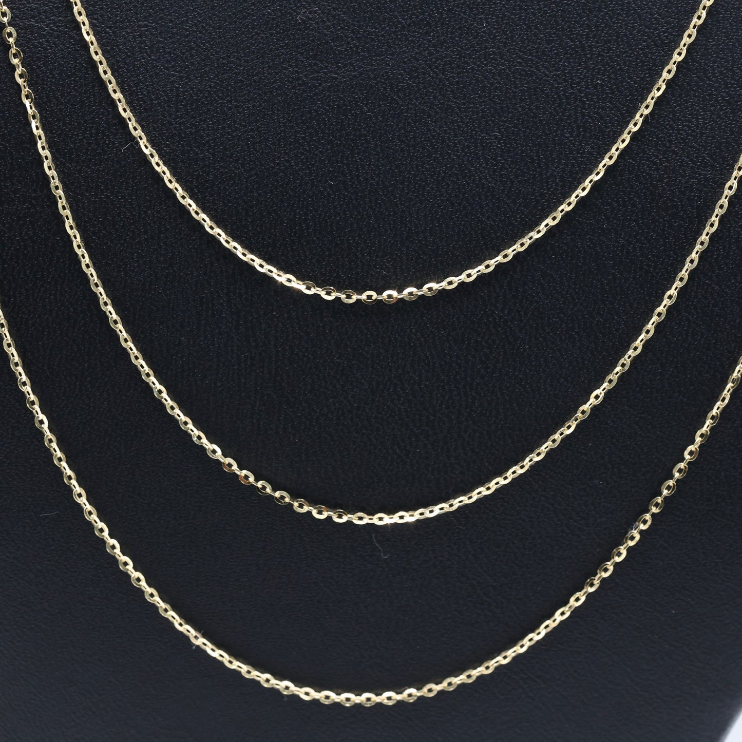 14KT GOLD ROLO 1.5MM NECKLACE CHAIN - 3 SIZES AVAILABLE