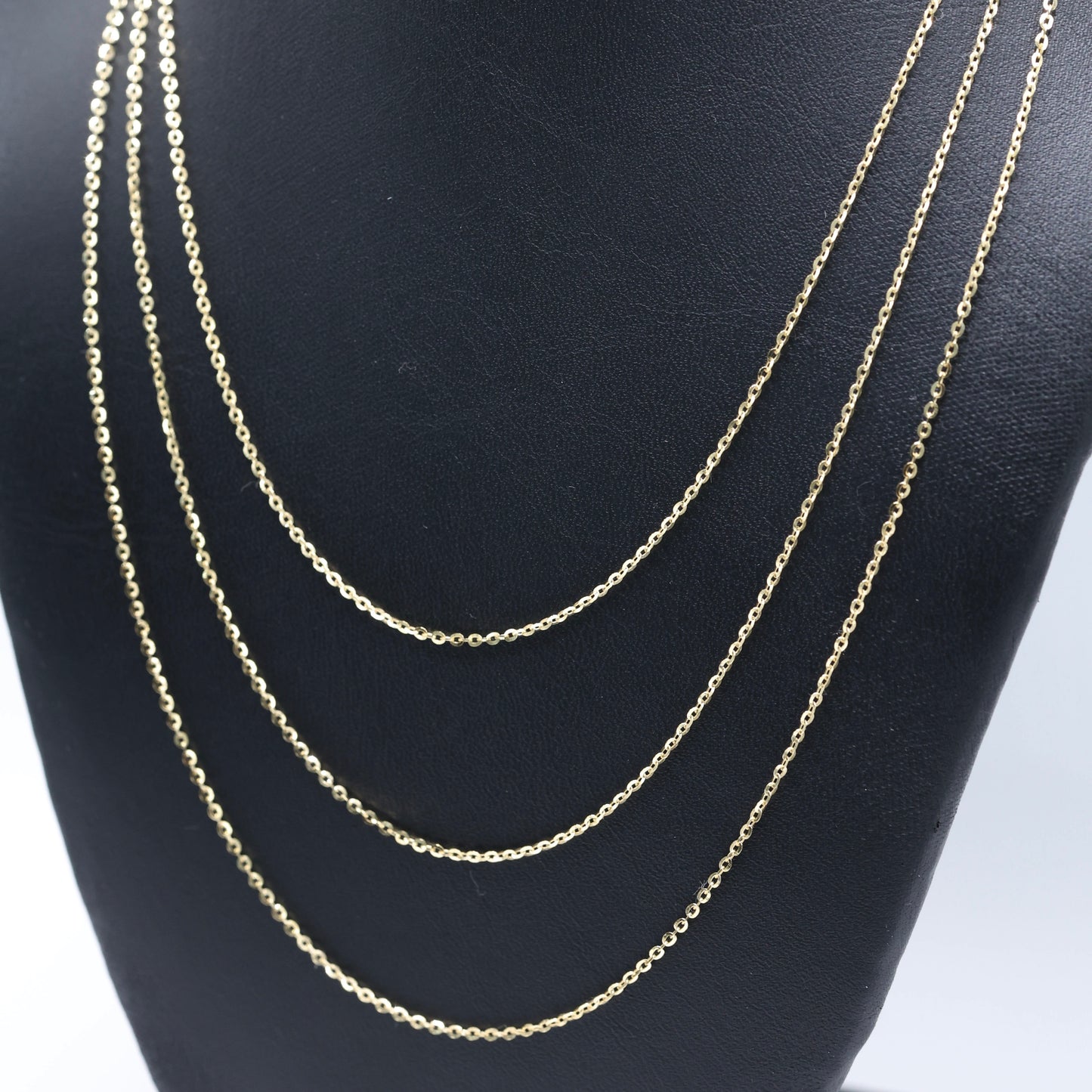 14KT GOLD ROLO 1.5MM NECKLACE CHAIN - 3 SIZES AVAILABLE
