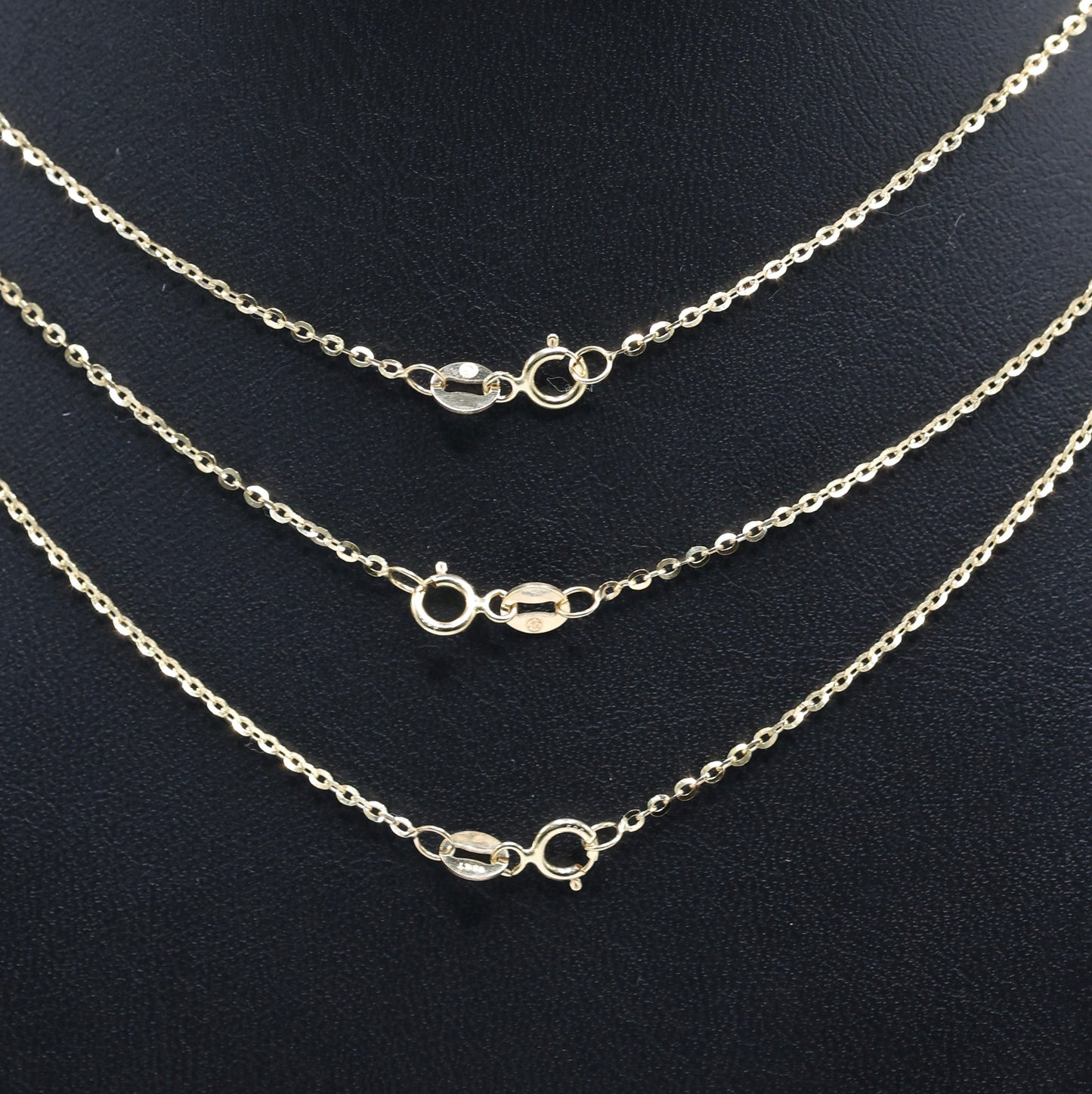 14KT GOLD ROLO 1.5MM NECKLACE CHAIN - 3 SIZES AVAILABLE