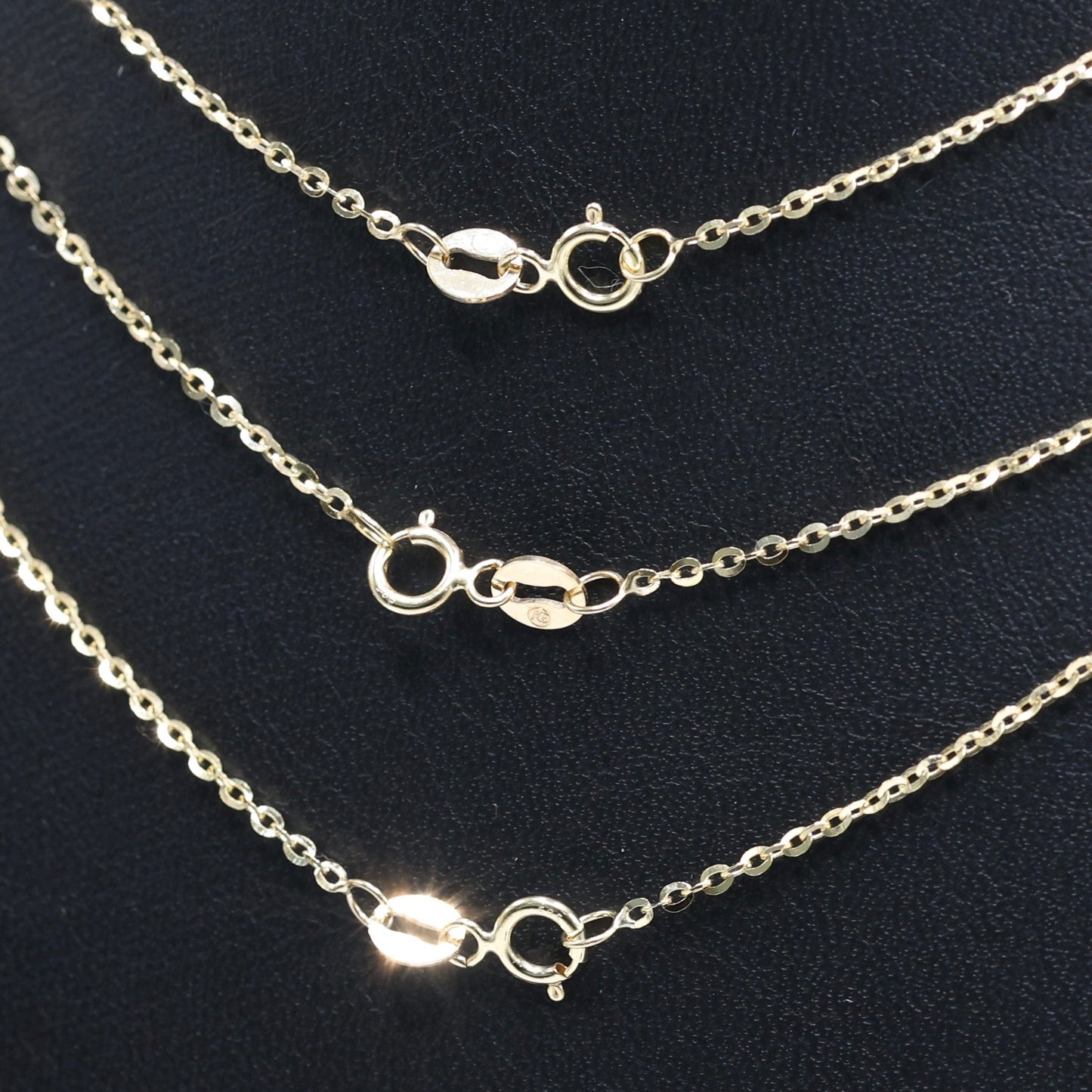 14KT GOLD ROLO 1.5MM NECKLACE CHAIN - 3 SIZES AVAILABLE