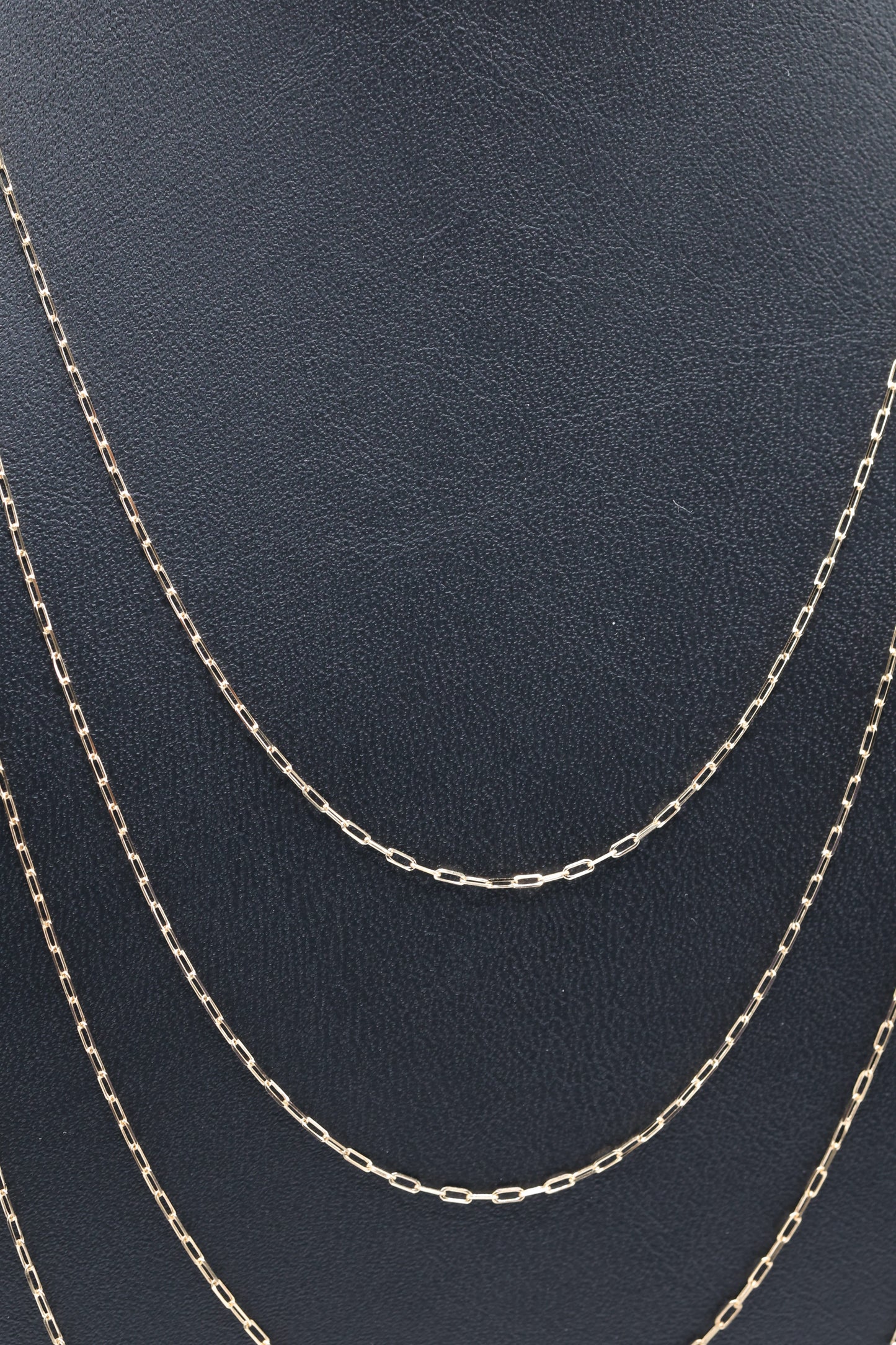 14KT GOLD MINI PAPERCLIP NECKLACE - 1MM