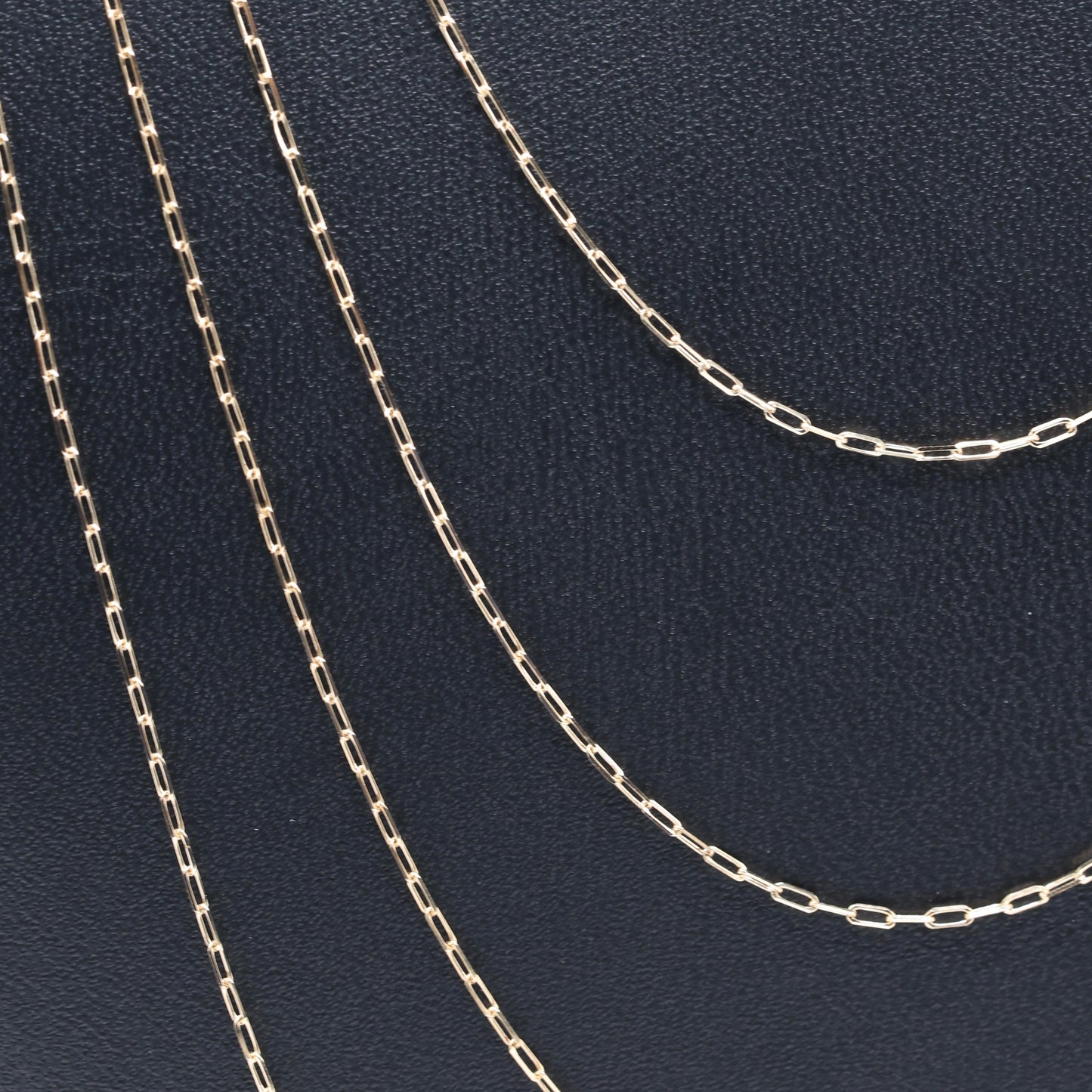 14KT GOLD MINI PAPERCLIP NECKLACE - 1MM