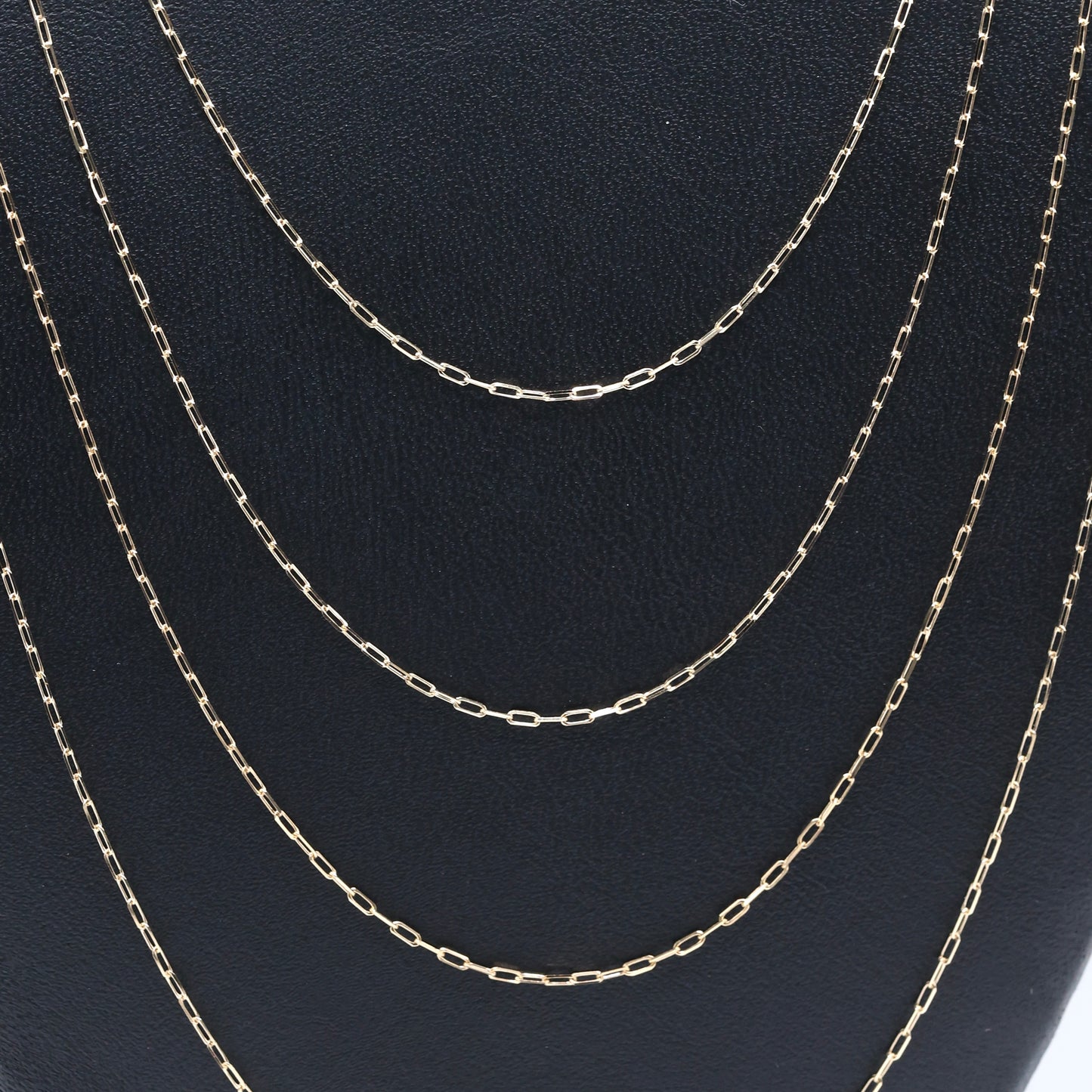 14KT GOLD MINI PAPERCLIP NECKLACE - 1MM