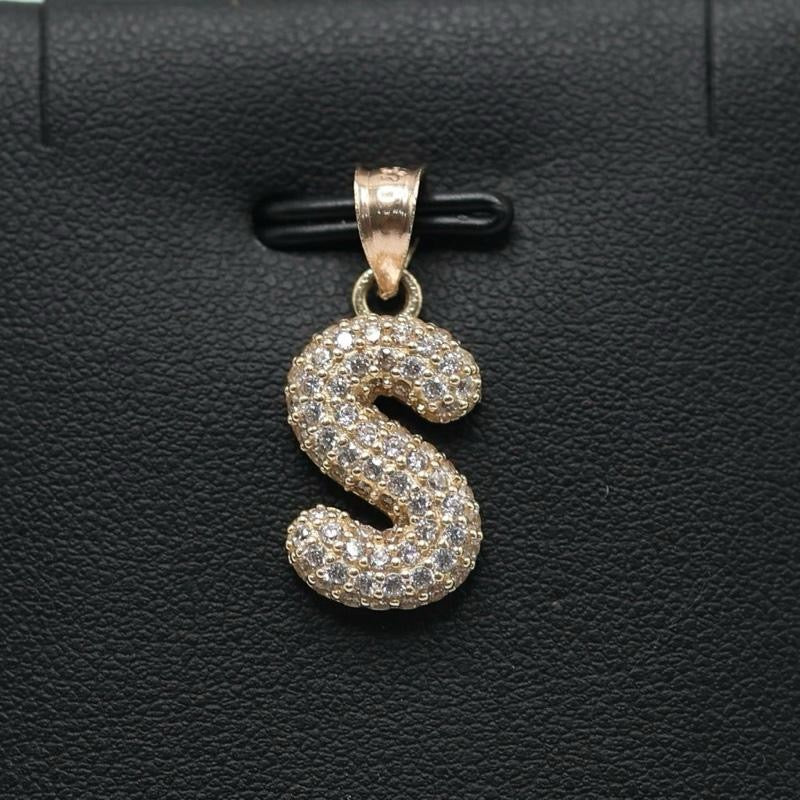 14KT GOLD PUFFY BUBBLE LETTERS A-Z