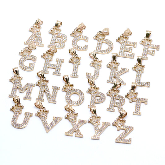 14KT GOLD CROWN BOX LETTERS