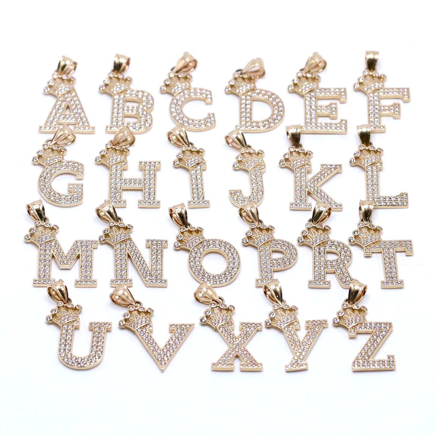 14KT GOLD CROWN BOX LETTERS