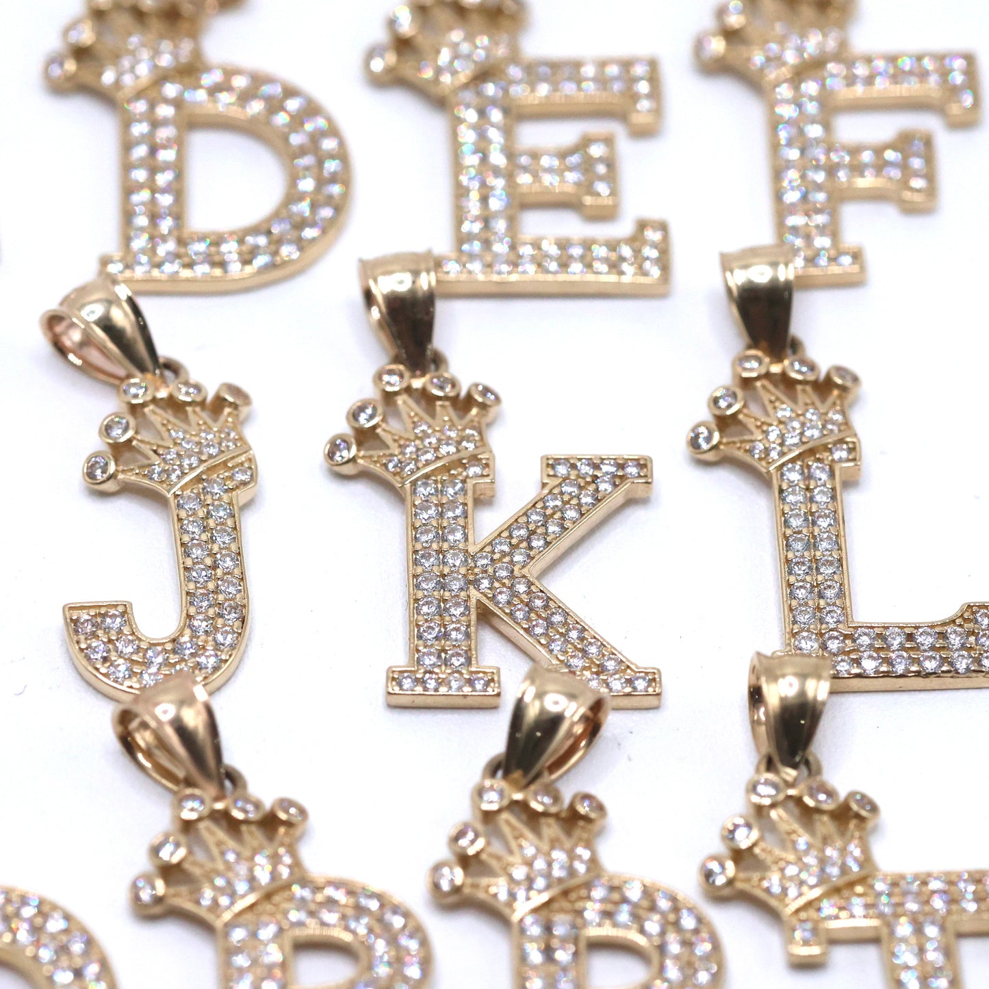 14KT GOLD CROWN BOX LETTERS