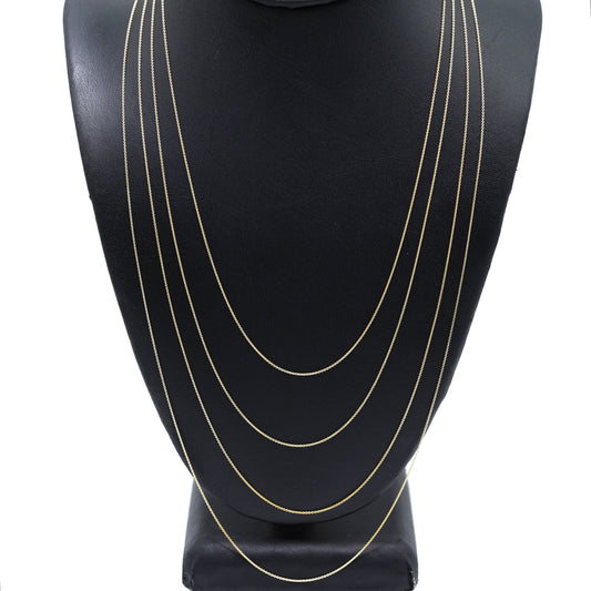14KT GOLD MINI ROLO 0.5MM NECKLACE CHAIN
