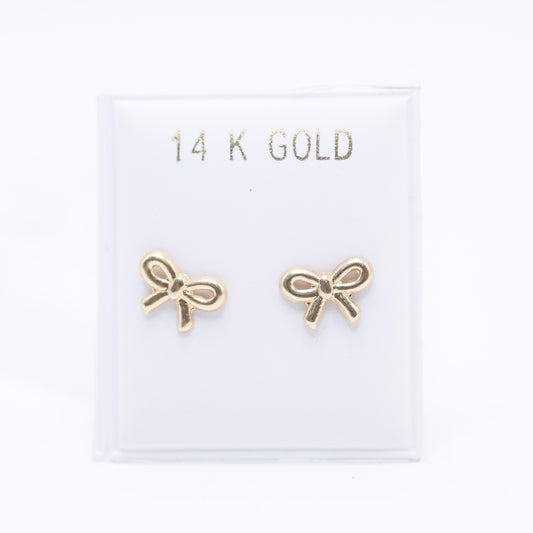 14KT GOLD DAINTY BOW EARRINGS