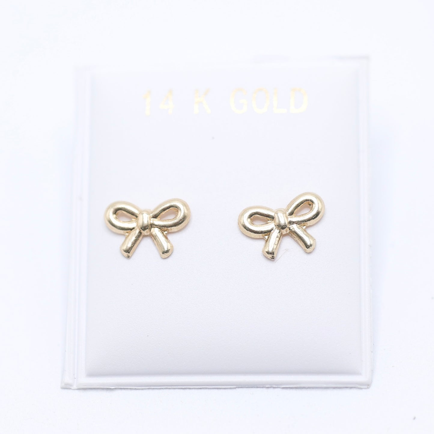 14KT GOLD DAINTY BOW EARRINGS