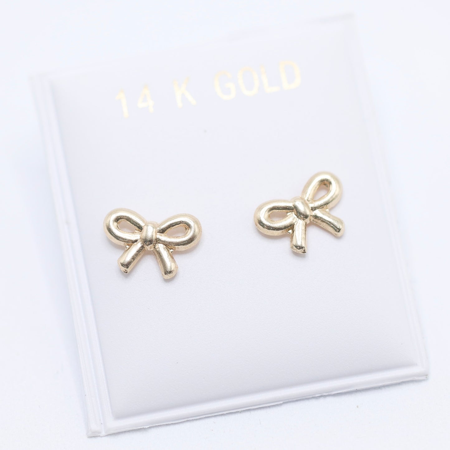 14KT GOLD DAINTY BOW EARRINGS