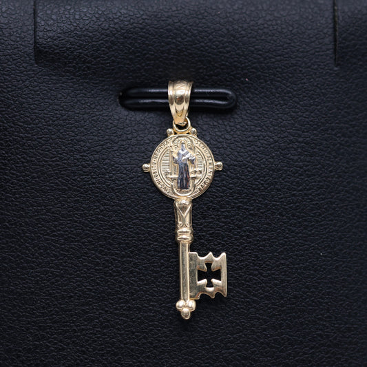 14KT GOLD MINI SAN BENITO KEY PENDANT