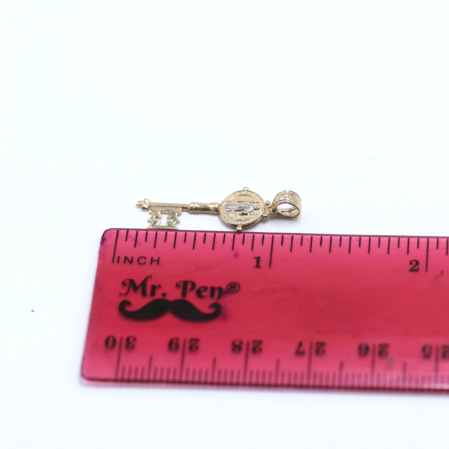 14KT GOLD MINI SAN BENITO KEY PENDANT