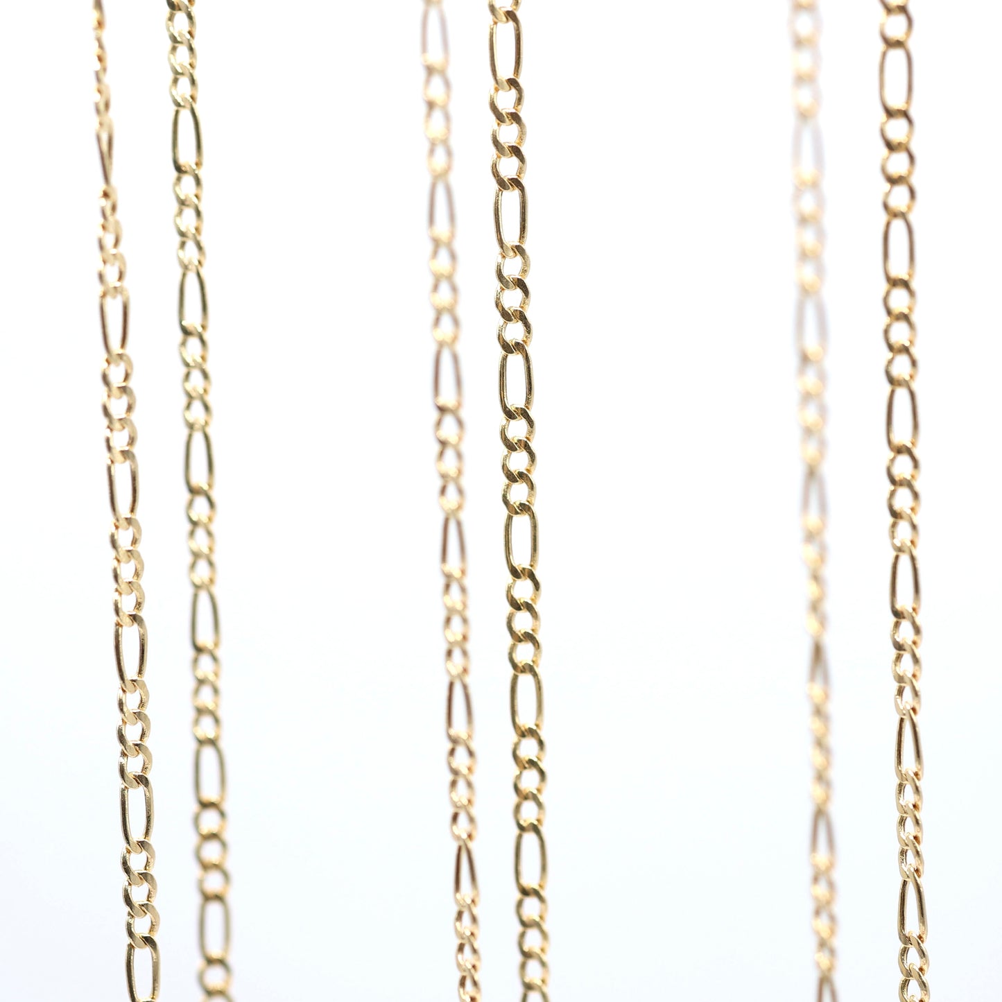 14KT GOLD MINI-FIGARO 2MM NECKLACE SEMISOLID
