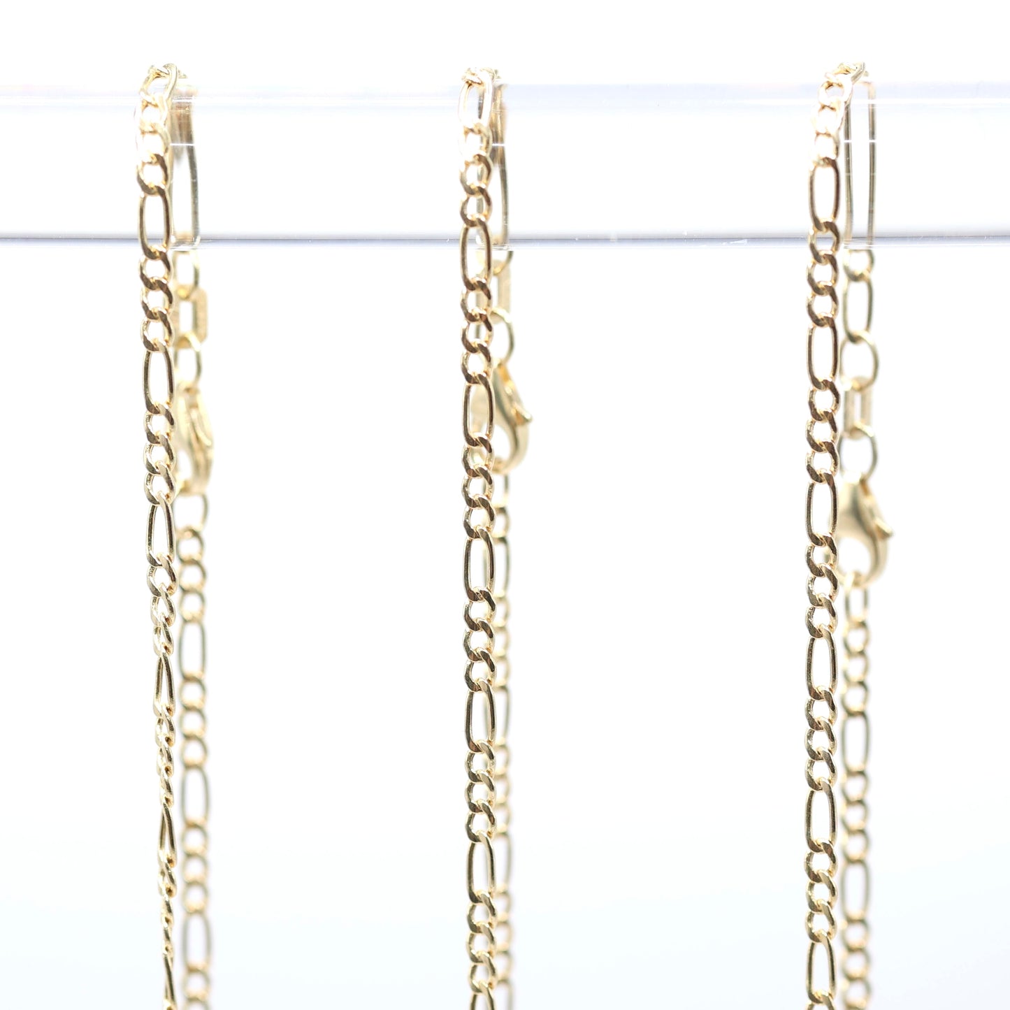 14KT GOLD MINI-FIGARO 2MM NECKLACE SEMISOLID