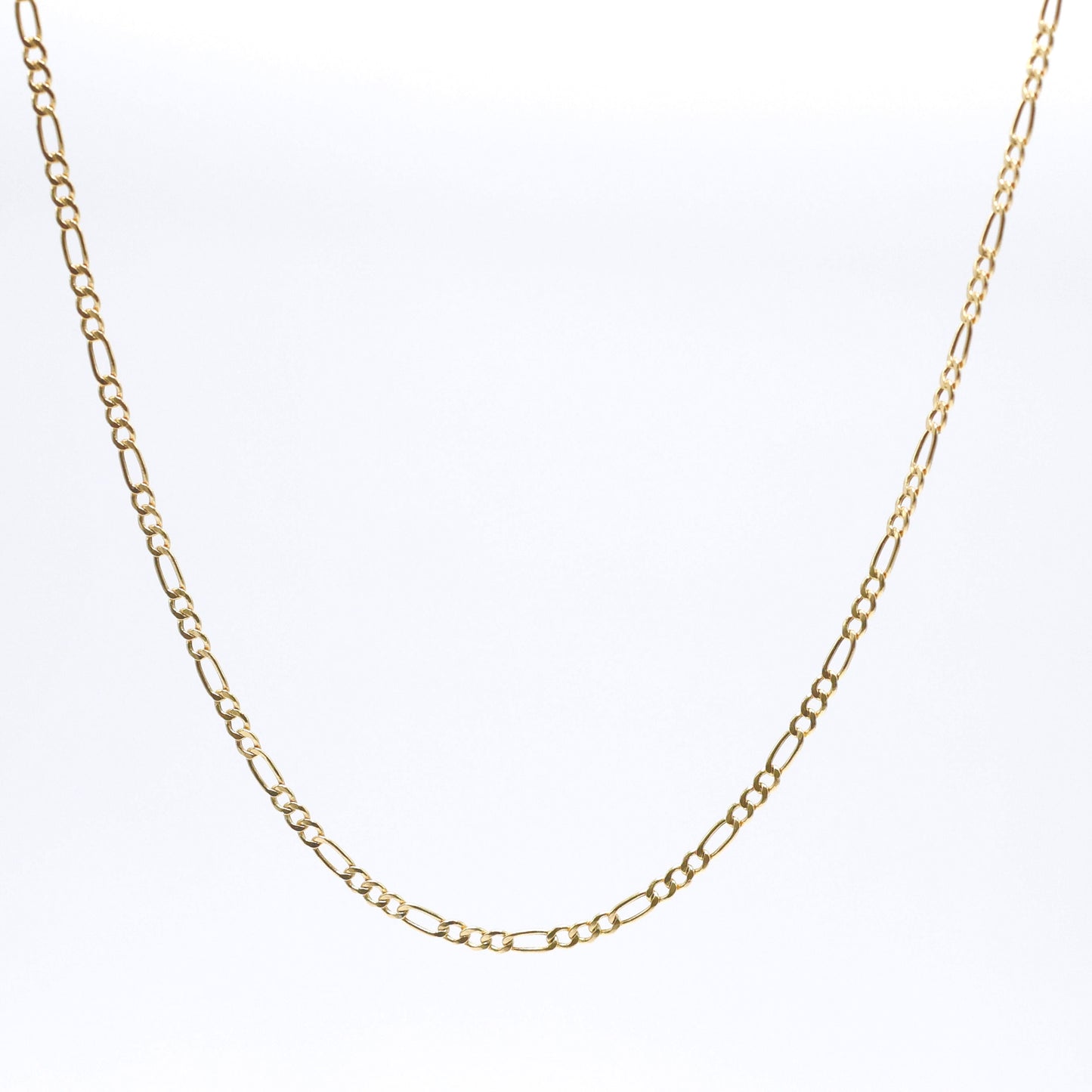 14KT GOLD MINI-FIGARO 2MM NECKLACE SEMISOLID