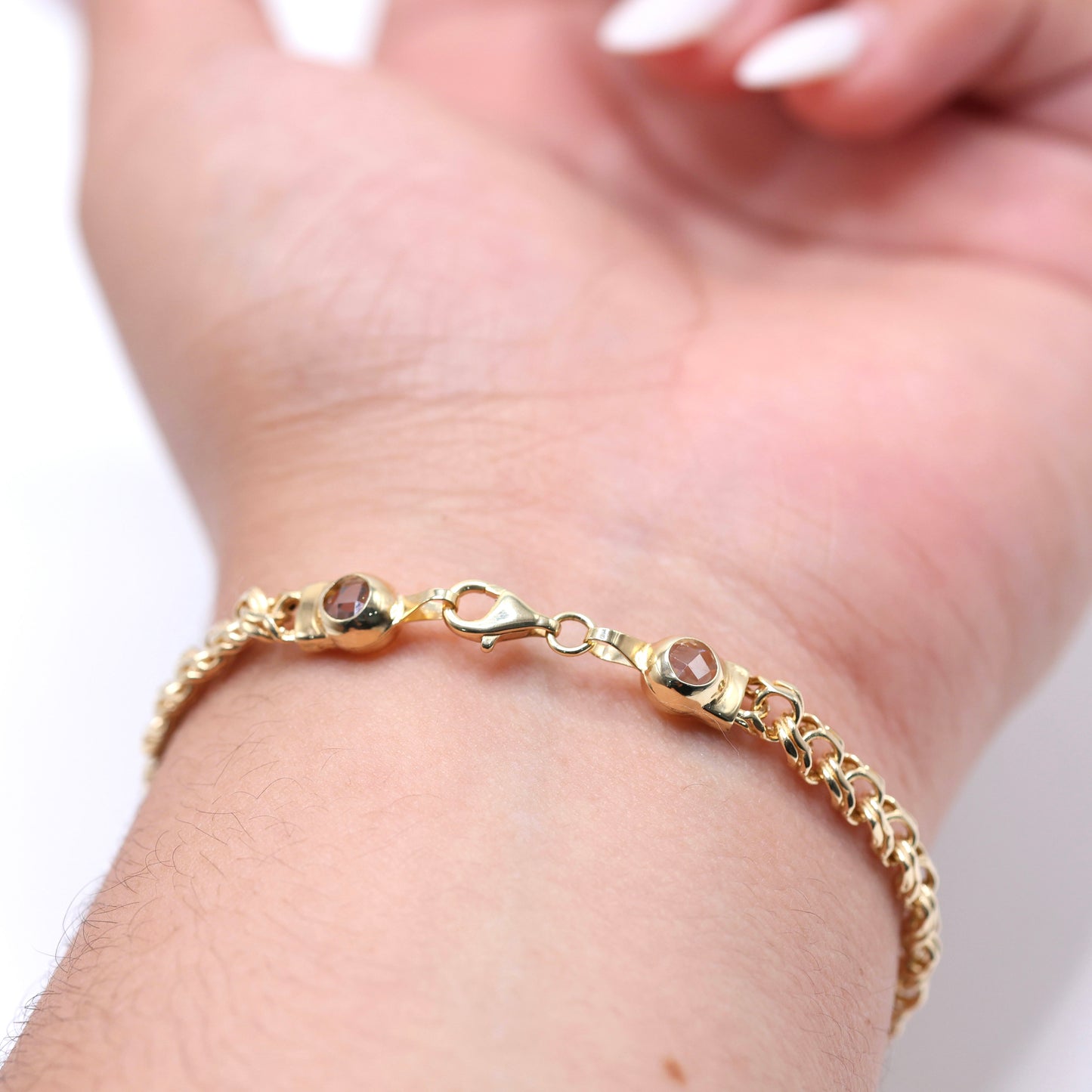 14KT GOLD HEART PLAQUE BRACELET 4.5MM GREEK OUTLINE CUBAN LINK - FREE CUSTOM LASER ENGRAVING