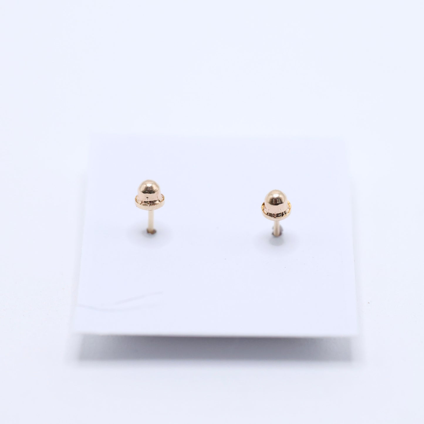14KT GOLD MINI LADYBUG SCREW ON EARRINGS