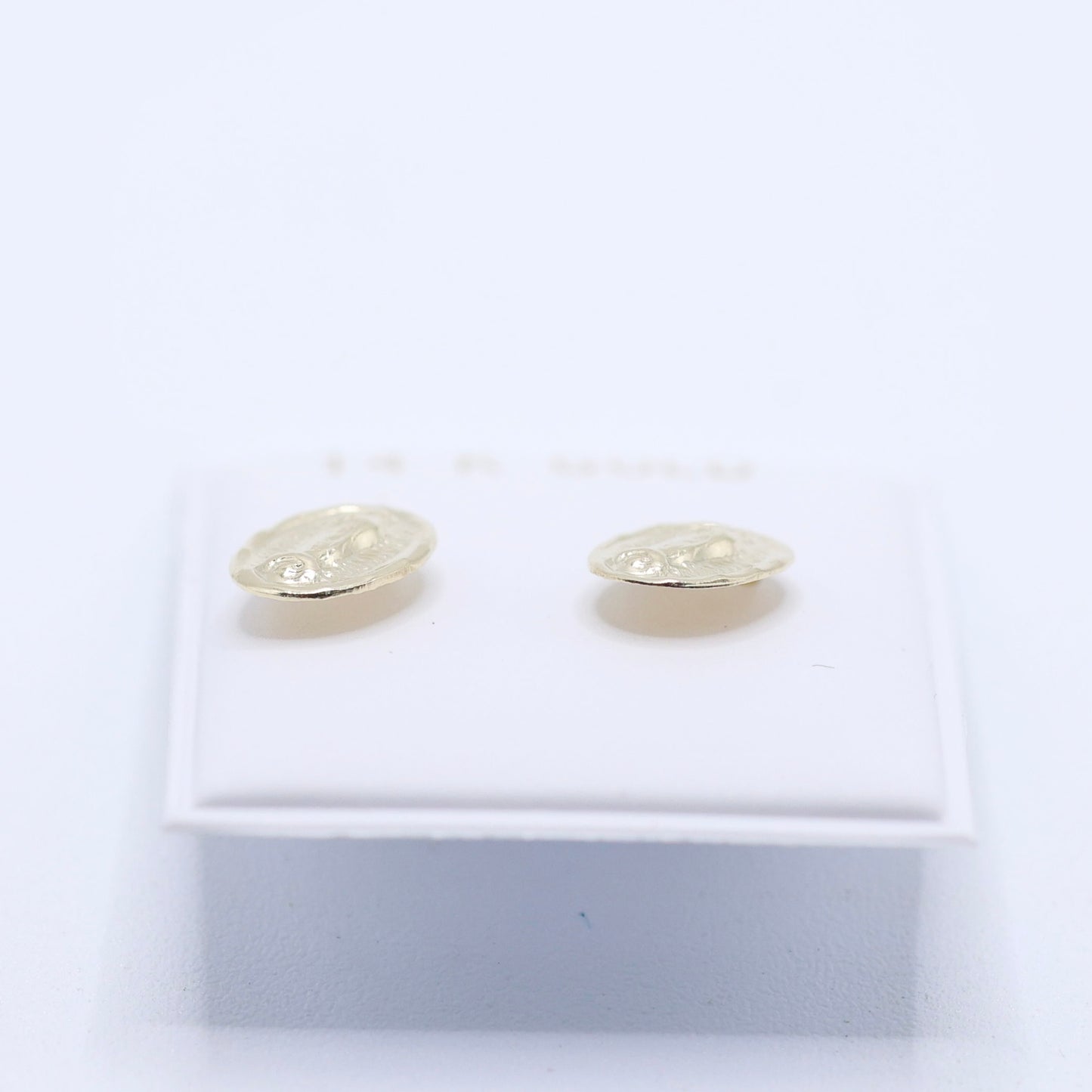 14KT GOLD OVAL VIRGEN DE GUADALUPE EARRINGS SCREW ON