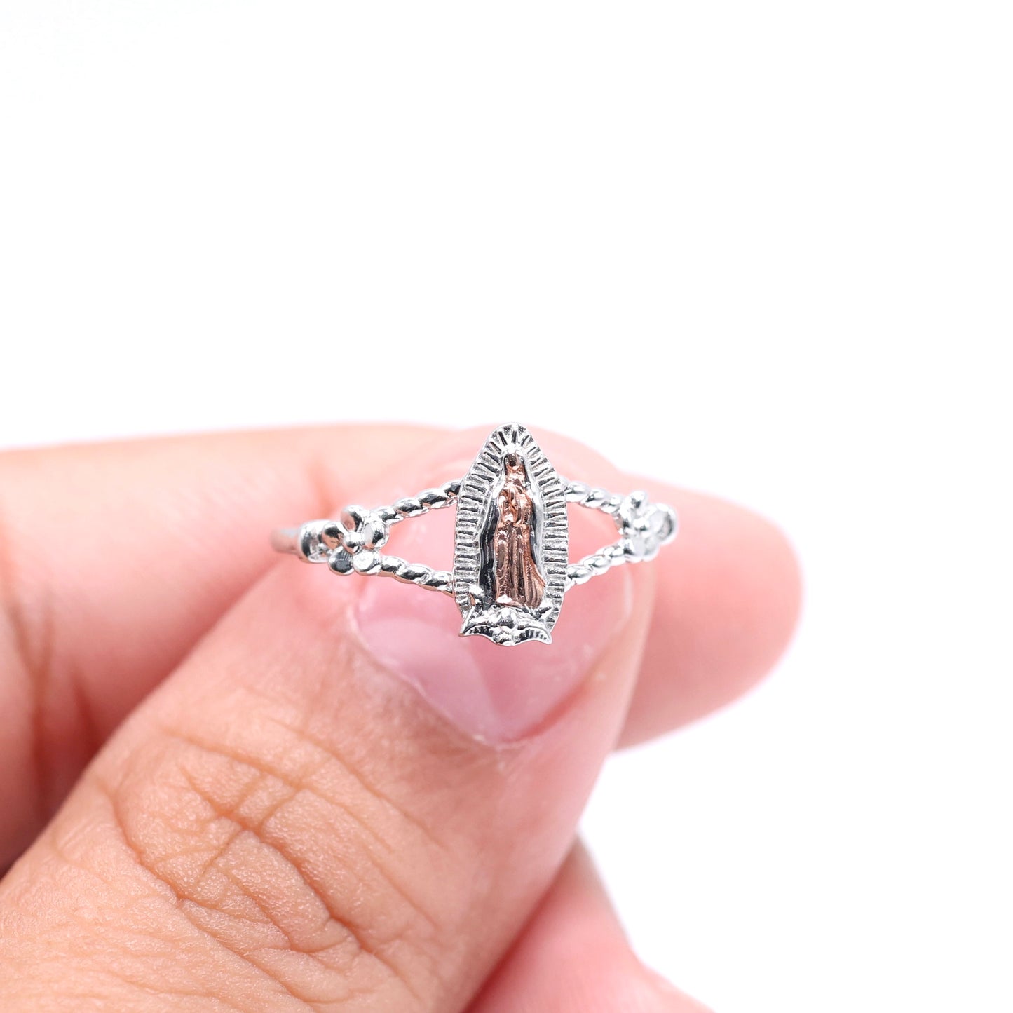 925 SILVER VIRGENCITA RING - 2 TONE