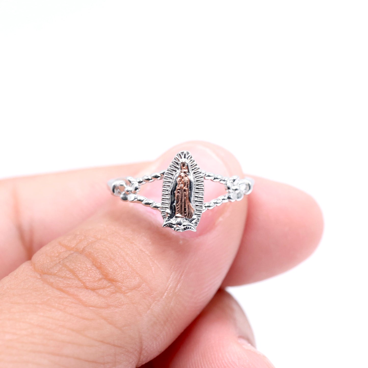 925 SILVER VIRGENCITA RING - 2 TONE