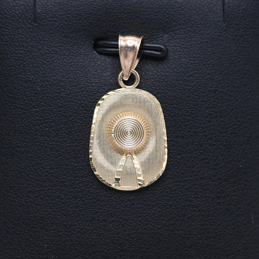 14KT GOLD 3D SOMBRERO PENDANT - SOLID