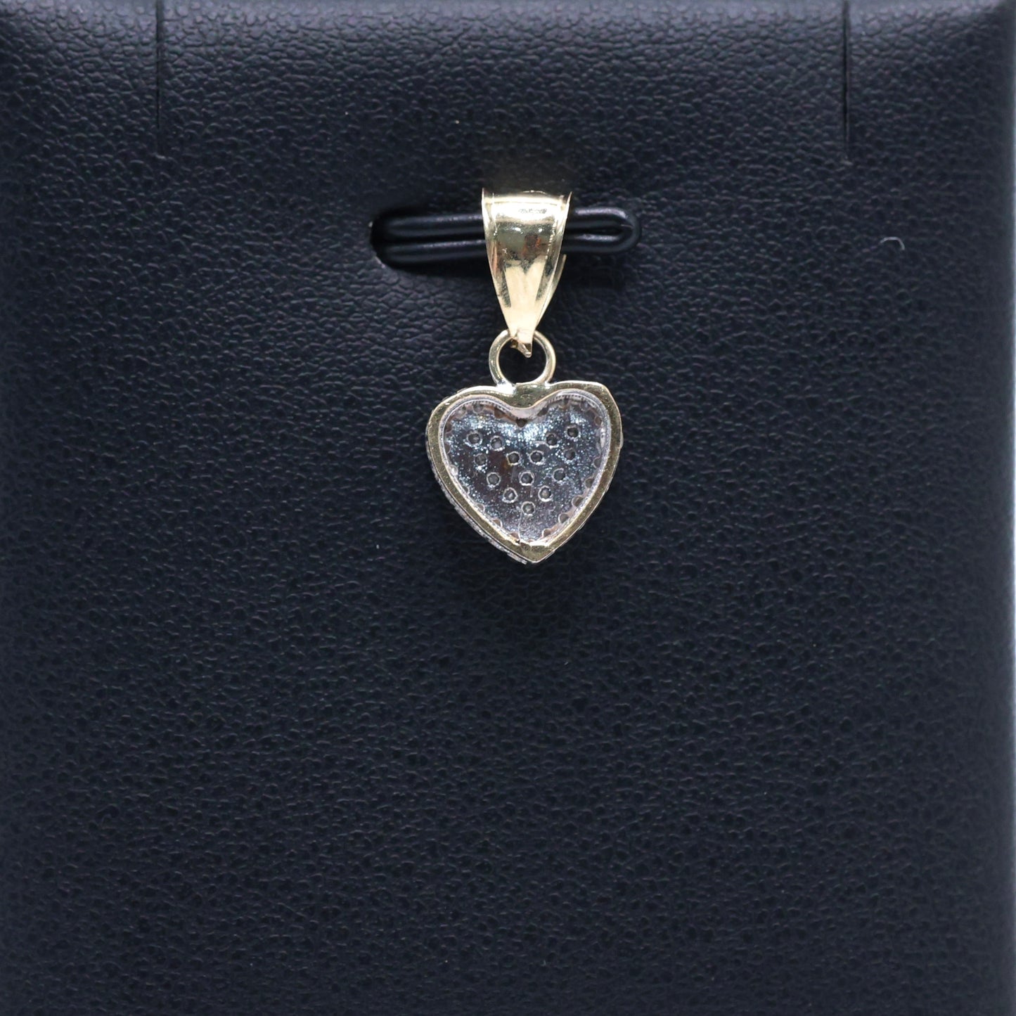 14KT GOLD ICED OUT MINI HEART PENDANT