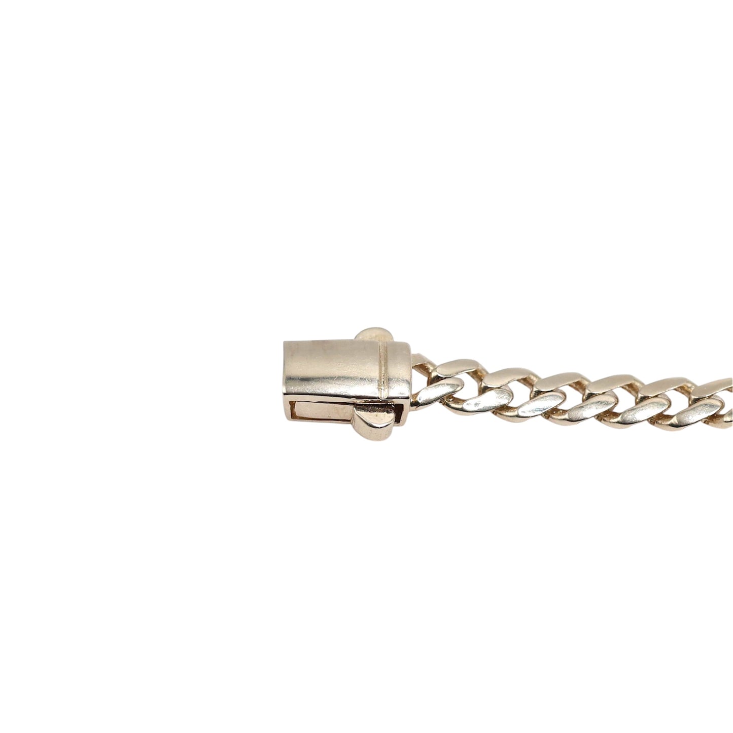 14KT GOLD 5 HEART 4MM MIAMI CUBAN LINK BRACELET SEMISOLID