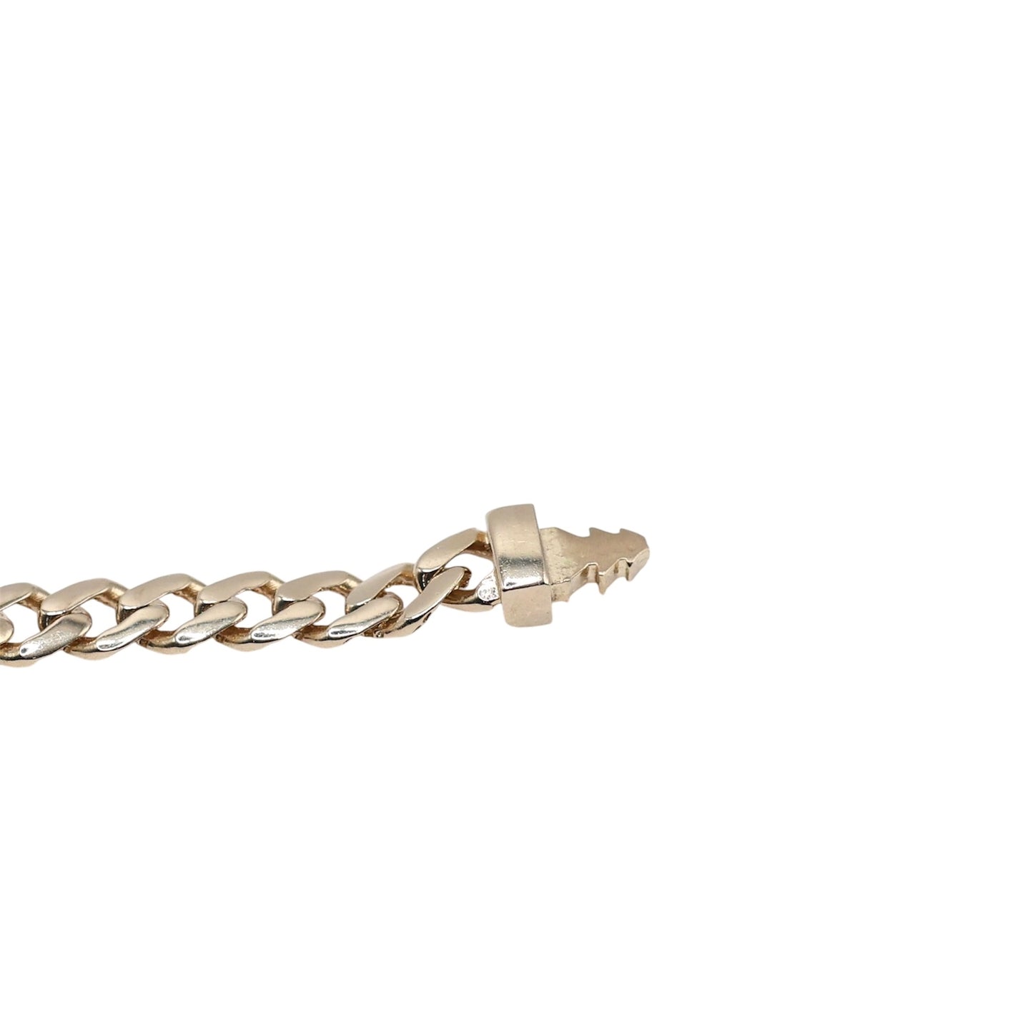 14KT GOLD 5 HEART 4MM MIAMI CUBAN LINK BRACELET SEMISOLID